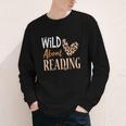 Wild About Reading Teacher Books Reader Lovers Leopard Zebra Youth Long Sleeve Tee
