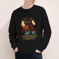 Wizard Cat Reading a Book While Crocheting Youth Long Sleeve Tee