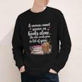 Woman Cannot Survive On Books Alone She Also Needs Yarn Youth Long Sleeve Tee