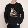 Womens Girls Books I Do What I Want Calico Cat Lover Youth Long Sleeve Tee