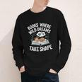 Women's Wild Dreams Reading Giraffe Book Reader Zoo Animals Kids Youth Long Sleeve Tee