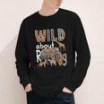 Zoo Animals Wild About Reading Books Reader Lover Librarian Youth Long Sleeve Tee