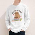 100 Days Of Chill Cute Capybara School Book Lover Youth Long Sleeve Tee