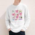 100 Days Of School Coquette Bow School Bus Pencil Books Youth Long Sleeve Tee
