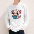 Adorable Book Lover Axolotl With Reading Glasses Cute Youth Long Sleeve Tee Adorable Book Lover Axolotl With Reading Glasses Cute Youth Long Sleeve Tee