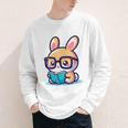 Adorable Book Lover Rabbit With Reading Glasses Cute Premium Youth Long Sleeve Tee Adorable Book Lover Rabbit With Reading Glasses Cute Premium Youth Long Sleeve Tee