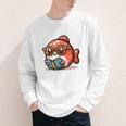 Adorable Book Lover Salmon With Reading Glasses Cute Youth Long Sleeve Tee Adorable Book Lover Salmon With Reading Glasses Cute Youth Long Sleeve Tee