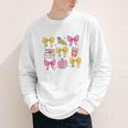 Apple Coquette Bow Books First Day Of School Back To School Youth Long Sleeve Tee Apple Coquette Bow Books First Day Of School Back To School Youth Long Sleeve Tee