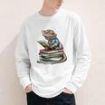 Bearded Dragon Reading Books Matching Bookworm Librarian Youth Long Sleeve Tee
