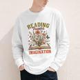 Book Lover Reading Bookish Floral Reading Powers Imagination Youth Long Sleeve Tee