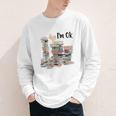 Book Lovers Bookworm Book Nerd I'm Ok Teacher School Youth Long Sleeve Tee