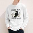 Books Cats Life Is Sweet Cat Book Lover Men Women Teen Youth Long Sleeve Tee