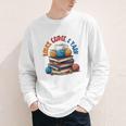 “Books Coffee & Yarn Enthusiast Cozy Reader Youth Long Sleeve Tee “Books Coffee & Yarn Enthusiast Cozy Reader Youth Long Sleeve Tee