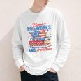 Books Fireworks And Freedom 4th Of July Book Lover Youth Long Sleeve Tee