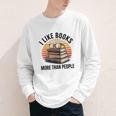 I Like Books More Than People Glasses Youth Long Sleeve Tee
