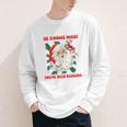 Christmas Bookish He Knows What You'Ve Been Reading Women Youth Long Sleeve Tee Christmas Bookish He Knows What You'Ve Been Reading Women Youth Long Sleeve Tee