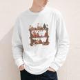 Christmas Cats Bookshelf Gingerbread Youth Long Sleeve Tee