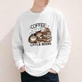 Cute Coffee Cats Books Lover Idea Women Men Kids Youth Long Sleeve Tee Cute Coffee Cats Books Lover Idea Women Men Kids Youth Long Sleeve Tee