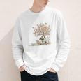 Cute Fairy Reading Fairycore Aesthetic Book Lover Youth Long Sleeve Tee