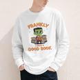 Cute Halloween Teacher Librarian Frankenstein Reading Books Youth Long Sleeve Tee