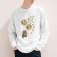 Cute Reading Cat With Kitten Dandelion Flowers Book Lover Youth Long Sleeve Tee Cute Reading Cat With Kitten Dandelion Flowers Book Lover Youth Long Sleeve Tee