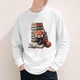 Cute Red Panda Reading Book Animal Bookworm Youth Long Sleeve Tee