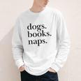 Dogs Books Naps Lovers Youth Long Sleeve Tee