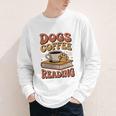 Dogs Coffee Reading Book Lover Youth Long Sleeve Tee Dogs Coffee Reading Book Lover Youth Long Sleeve Tee