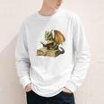 Dragon Bookworm Reading Book Graphic Youth Long Sleeve Tee