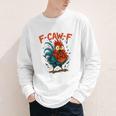 F-Caw-F Rooster F Awk F Chicken Coffee Romance Books Lover Youth Long Sleeve Tee