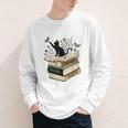 Fantasy Drama Tragedy Cat Book Lover Reading Humor Youth Long Sleeve Tee Fantasy Drama Tragedy Cat Book Lover Reading Humor Youth Long Sleeve Tee