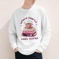 Where Hearts Groovy Meet Stories Coffee Books Valentines Day Youth Long Sleeve Tee Where Hearts Groovy Meet Stories Coffee Books Valentines Day Youth Long Sleeve Tee