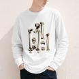 Hip And Leg Bones Book Print Vintage Human Bones Youth Long Sleeve Tee