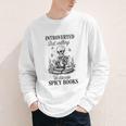 Introvert Read Spicy Books Lover Bookworm Skeleton Reading Youth Long Sleeve Tee