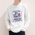 Just A Girl Who Loves Dragons And Books Lover Reading Book Youth Long Sleeve Tee