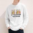 If You Know You Know 6 7 Reading Books Merry Christmas Youth Long Sleeve Tee