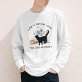 Life Is Better With Tea Cats And Books Cat Sayings Youth Long Sleeve Tee Life Is Better With Tea Cats And Books Cat Sayings Youth Long Sleeve Tee