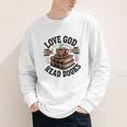 Love God Drink Coffee Read Books – Vintage Spiritual Reading Youth Long Sleeve Tee