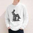 Men Pixel Art Geometric Book Human Drawing Graphic Men Youth Long Sleeve Tee