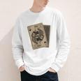 Queen Of Books Playing Card Aesthetic For Book Lovers Premium Tri-Blend Youth Long Sleeve Tee