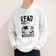 Read More Books Ghost Halloween Reading Teacher Literacy Youth Long Sleeve Tee Read More Books Ghost Halloween Reading Teacher Literacy Youth Long Sleeve Tee