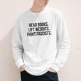 Read Books Lift Weights Fight Fascists Premium Tri-Blend Youth Long Sleeve Tee Read Books Lift Weights Fight Fascists Premium Tri-Blend Youth Long Sleeve Tee