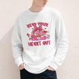 Read Your Heart Out Teacher Valentine Reading Book Lover Youth Long Sleeve Tee