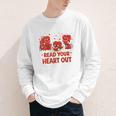 Read Your Heart Out Valentine Teacher Bookworm Lover Youth Long Sleeve Tee