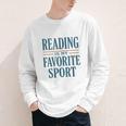 Reading Is My Favorite Sport Literary Book Lover Typography Youth Long Sleeve Tee Reading Is My Favorite Sport Literary Book Lover Typography Youth Long Sleeve Tee