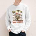 Reading Squad Book Lover Bookish Floral Readers Make Leaders Youth Long Sleeve Tee