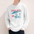 Retro Book Girl Summer Beach Vacation For Book Lover Youth Long Sleeve Tee Retro Book Girl Summer Beach Vacation For Book Lover Youth Long Sleeve Tee