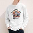 Retro I Just Want To Read Books And Pet Cats Cat Youth Long Sleeve Tee Retro I Just Want To Read Books And Pet Cats Cat Youth Long Sleeve Tee