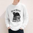 Salem Witch Book Club Bookish Halloween Cat Women Youth Long Sleeve Tee