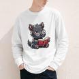 Scottish Terrier Reading a Book Dog Youth Long Sleeve Tee Scottish Terrier Reading a Book Dog Youth Long Sleeve Tee